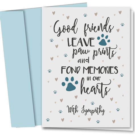 Veterinary Sympathy Folding Cards for the Loss of a Pet